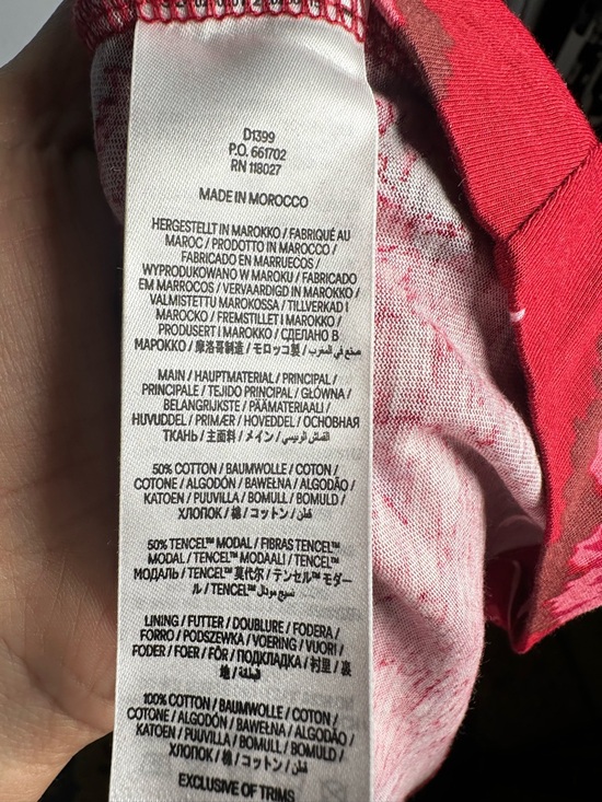 Boden Natalia Floral Long Sleeve Tea Midi Dress Delicate Carnation Red Size 14 - Picture 7 of 7